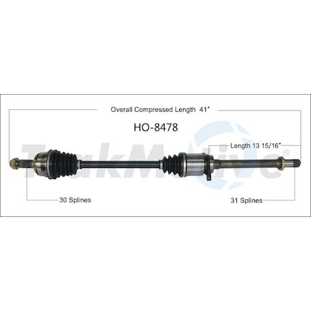 Surtrack Axle Cv Axle Shaft, Ho-8478 HO-8478